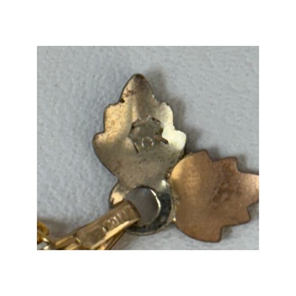 Black Hills Gold 10K Bi Color Gold Grape Leaf Pendant Necklace 17" #65098 - Picture 6 of 6